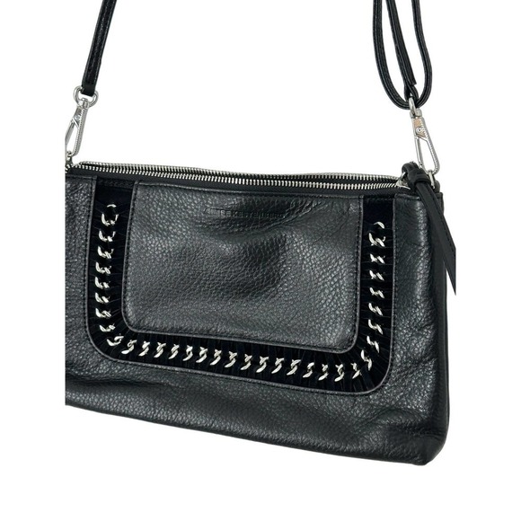 Aimee Kestenburg Black Leather Shoulder Bag/Wristlet - Picture 3 of 5